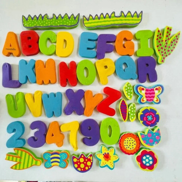 Foam Letters Numbers Flowers Butterfly Cactus Alphabet Kids Learning Educational - Picture 1 of 9